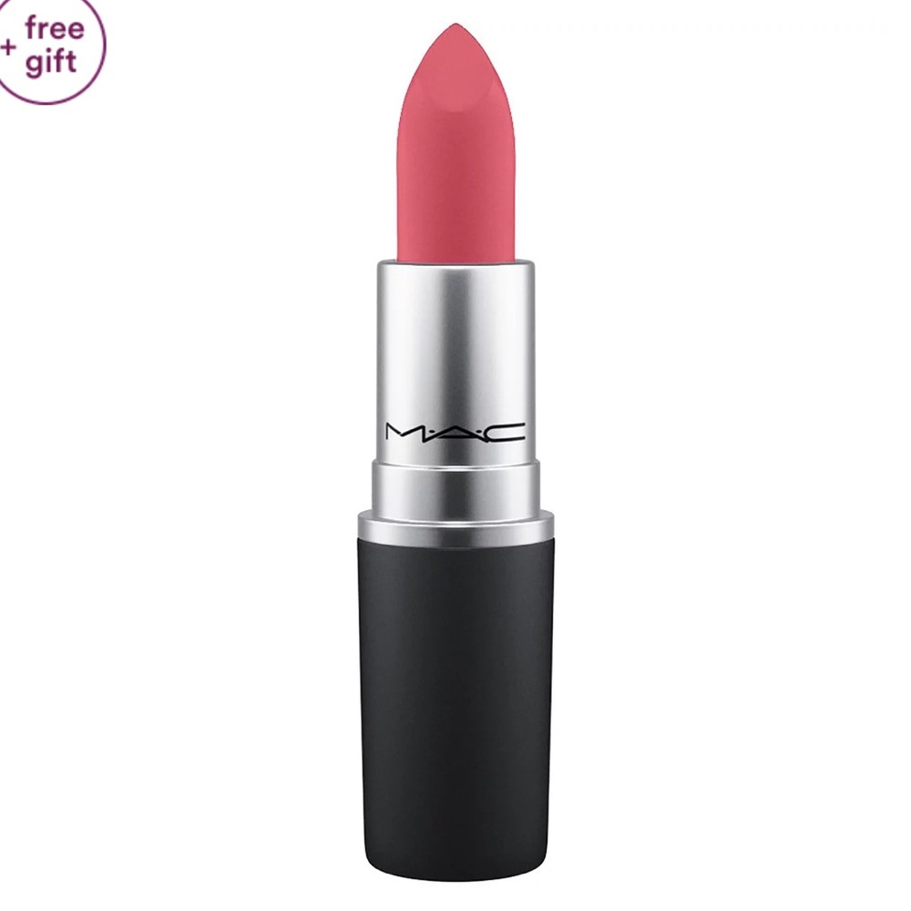 MAC COSMETICS Powder Kiss Lipstick A Little Tamed 301 Midtone Pink 0.1oz NIB $25